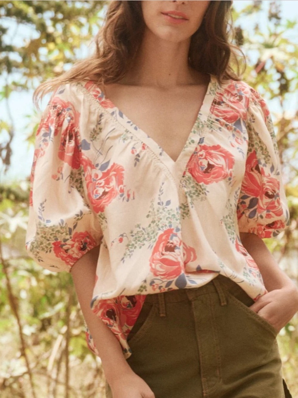 THE GREAT.  Bungalow Silk Top.  NWT Sz. 3
